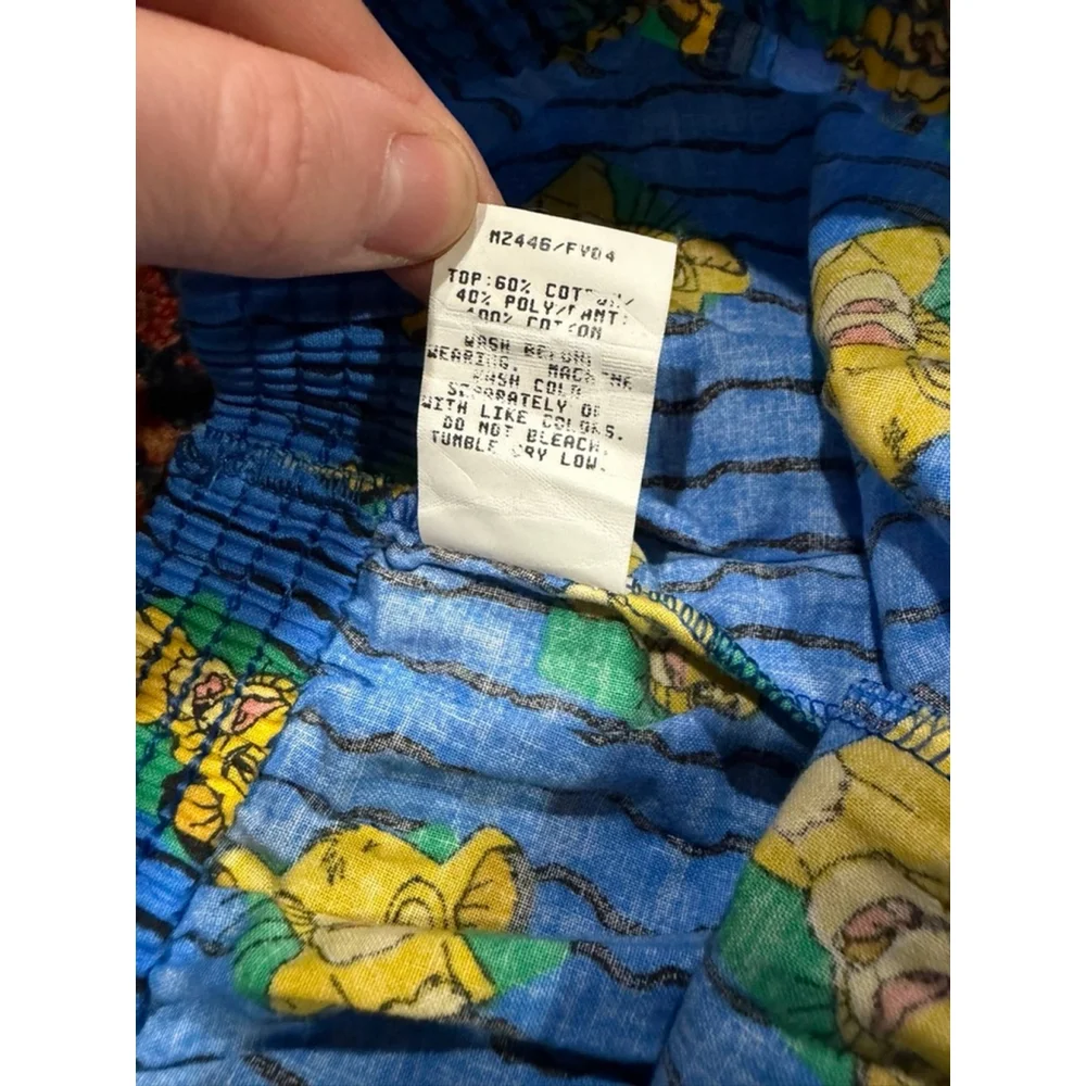 Rare Vintage 90s Disney Lion King Simba AOP Pull On Pajama Pants Deadstock